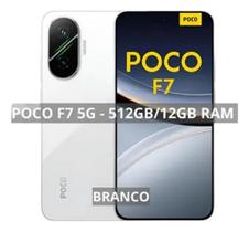 SMARTPHONE POCO F7 5G, 12 GB Ram /512 GB Tela 6,83", 120 Hz, Super Memória - XIAOMI - Branco SMARTPHONE POCO F7 5G, 12 GB Ram /512 GB Tela 6,83", 120 Hz, Super Memória - XIAOMI - Branco