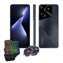 Smartphone Pova 5 Preto 256gb 8gb com Kit Gamer Teclado e Mouse