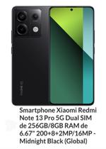 Smartphone RDM NOTE 13 Pro 5G 256 GB 8Ram câmera 200mpx global