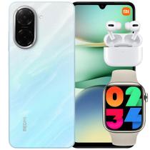 Smartphone Rеԁmі A5 Câmera dupla 32MP 128GB / 64GB 8GB RAM 5200mAh Celular Design Premium / Fone Bluetooth Smartwatch inteligente incluso
