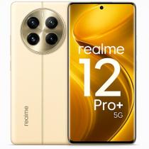 Smartphone Realme 12 Pro Plus 5G, 512GB, 12GB RAM, Câmera Periscópio 200x Zoom, Android, Tela AMOLED 120Hz, Dourado