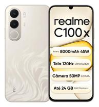 Smartphone Realme C100x 4G 128GB 4GB RAM Bateria Titan De 8000mah 45w Tela 120hz Câmera 50 MP