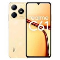 Smartphone Realme C61 4G Dual SIM 128GB 4GB RAM Tela 6,74 90Hz, NFC, IP54, Desempenho Fluido, Anatel Dourado Premium