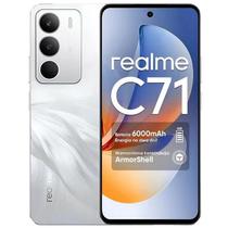 Smartphone Realme C71 NFC Lançamento 256GB 8GB RAM 50MP câmera IA integrada e super bateria BRANCO