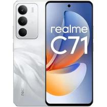 Smartphone Realme C71 Versão Global Com Nfc 4GB RAM 128GB Tela 6,67 120Hz Bateria 6000mAh White Swan BRANCO