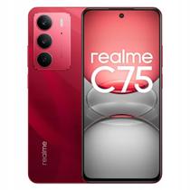Smartphone Realme C75 8gb de RAM 256gb Dual Sim NFC + Capa Protetora - Vermelho