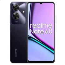 Smartphone Realme Note 60 128GB Global 4GB Preto, Câmera Frontal 5MP, Traseira 32MP, USB-C, Android 14