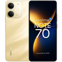 Smartphone Realme Note 70 Novo Lançamento 2025 128GB e 8GB ramboost tela 6,7 camera dupla tela 6,7 90Hz certificação de resistencia IP54 6300mAh