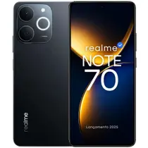 Smartphone Realme Note 70 Novo Lançamento 2025 128GB e 8GB ramboost tela 6,7 camera dupla tela 6,7 90Hz certificação de resistencia IP54 6300mAh