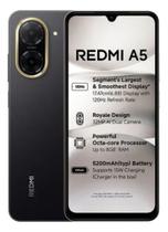 Smartphone Redmi A5 64GB Preto Dual Chip 4G Tela 6.52" Câmera 8MP + 5MP Android Desbloqueado