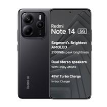 Smartphone Redmi Note 14 5G Global 8GB RAM 256GB Tela 6.6" AMOLED 120Hz, Black Anatel - Xiaomi