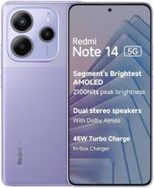 Smartphone Redmi Note 14 5G Global 8GB RAM 256GB Tela 6.6" AMOLED 120Hz, Roxo/Lilás - Xiaomi