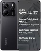 Smartphone RedmiNote 14 5G Global Preto, 8GB RAM 256GB, Tela 6.6” AMOLED, Anatel - Note145G
