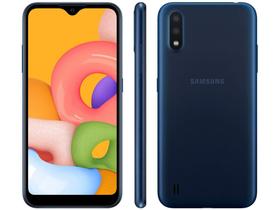 Smartphone Samsung Galaxy A01 32GB Azul 4GB - Octa-Core 2GB RAM Tela 5,7 Câm. Dupla+Selfie 5MP