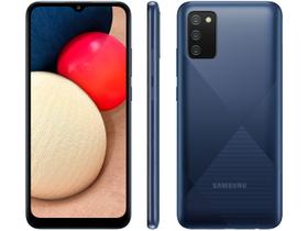 Smartphone Samsung Galaxy A02s 32GB Azul 3GB RAM 6,5" Câm. Tripla + Selfie 5MP Dual Chip