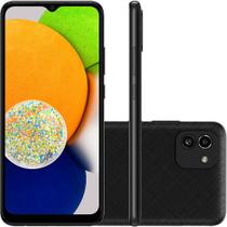 Smartphone Samsung Galaxy A03 64GB 4GB RAM Processador Octa Core 48MP + 2MP 5MP Tela Infinita de 6.5 Dual Chip Android - Preto