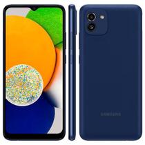 Smartphone Samsung Galaxy A03 64GB 4GB RAM Processador Octa Core, Câmera Frontal de 5MP, Tela de 6.5, Dual Chip Azul Smartphone Samsung Galaxy A03 64GB 4GB RAM Processador Octa Core, Câmera Frontal de 5MP, Tela de 6.5, Dual Chip Azul