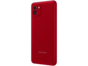 Smartphone Samsung Galaxy A03 64GB Vermelho 4G - Octa-Core 4GB RAM Tela 6,5” Câm. Dupla + Sefie 5MP