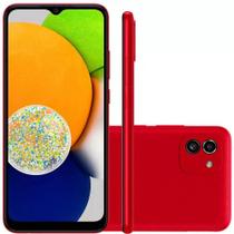 Smartphone Samsung Galaxy A03 A035 64GB Dual Chip Tela 6.5" 4G Câmera Dual 48MP+2MP Vermelho