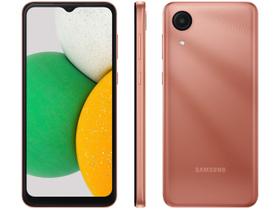Smartphone Samsung Galaxy A03 Core 32GB Cobre Octa-Core 2GB RAM 6,5” Câm. 8MP + Selfie 5MP