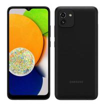 Smartphone Samsung Galaxy A03, Preto, Tela 6.5", 4G+Wi-Fi, And. 11,Câm. Tras. de 48+2MP, Frontal de 5MP, 4GB RAM, 64GB