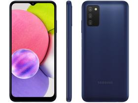 Smartphone Samsung Galaxy A03s 64GB Azul 4GB RAM 6,5" Câm. Tripla + Selfie 5MP Dual Chip