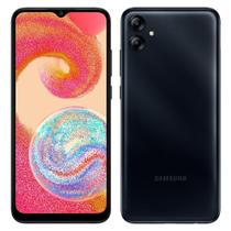 Smartphone Samsung Galaxy A04E, Preto, Tela 6.5", 4G+Wi-Fi, Android 12, 2 Câm Traseira 13+2MP, Câm Frontal 5MP, 64GB