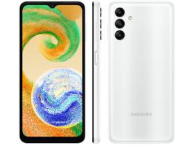 Smartphone Samsung Galaxy A04s 64GB Branco 4G Octa-Core 4GB RAM 6,5” Câm. Tripla + Selfie 5M