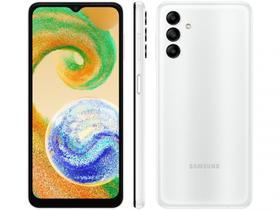 Smartphone Samsung Galaxy A04s 64GB Branco 4G - Octa-Core 4GB RAM 6,5” Câm. Tripla + Selfie 5MP