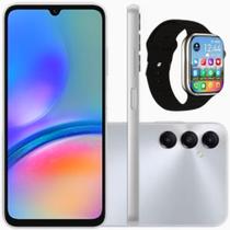 Smartphone Samsung Galaxy A05s 6,7" 128GB PRATA 6GB RAM Câm 13MP + Smartwatch XH9 48mm preto