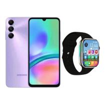 Smartphone Samsung Galaxy A05s 6,7" 128GB Violeta 6GB RAM Câm 13MP + Smartwatch XH9 48mm preto