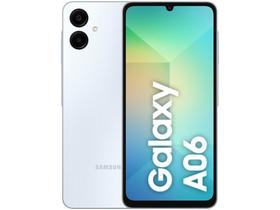 Smartphone Samsung Galaxy A06 128GB 4GB RAM Dual SIM Tela 6.7” HD, Câmera Dupla 50MP, Selfie 8MP, Bateria 5000mAh, Branco