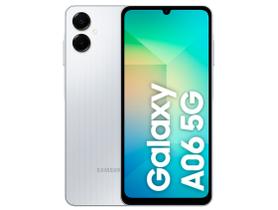 Smartphone Samsung Galaxy A06 5G 128GB 4GB RAM Cinza Câm. 50MP + Selfie 8MP