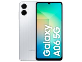 Smartphone Samsung Galaxy A06 5G 128GB - Cinza, 4GB de RAM + 4GB RAM Plus, Câmera 50MP, Tela 6,7"