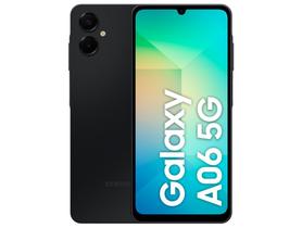 Smartphone Samsung Galaxy A06 5G 128GB - Preto, 4GB de RAM + 4GB RAM Plus, Câmera 50MP, Tela 6,7"