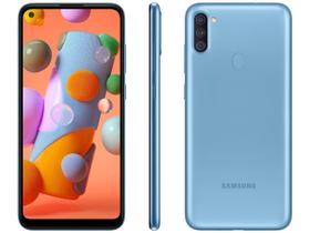 Smartphone Samsung Galaxy A11 64GB Azul 3GB RAM 6,4" Câm. Tripla + Selfie 8MP Dual Chip