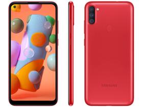 Smartphone Samsung Galaxy A11 64GB Vermelho 3GB RAM 6,4" Câm. Tripla + Selfie 8MP Dual Chip