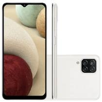 Smartphone Samsung Galaxy A12 64 GB - Branco, 4G, Câmera Quadrupla 48MP + Selfie 8MP, Processador Octa-core, Chipset Exynos 850, RAM 4GB, Tela 6.5"