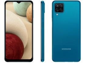 Smartphone Samsung Galaxy A12 64GB Azul 4G - 4GB RAM 6,5” Câm. Quadrupla + Selfie 8MP