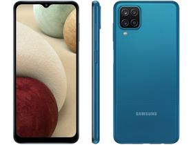 Smartphone Samsung Galaxy A12 64GB Azul 4G - Octa-Core 4GB RAM 6,5” Câm. Quádrupla + Selfie 8MP