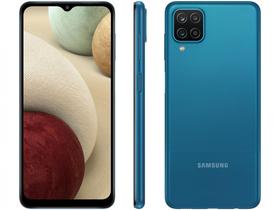 Smartphone Samsung Galaxy A12 64GB Azul 4G - Octa-Core 4GB RAM 6,5” Câm. Quádrupla + Selfie 8MP