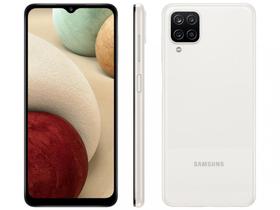 Smartphone Samsung Galaxy A12 64GB Branco 4G - 4GB RAM Tela 6,5” Câm. Quádrupla + Selfie 8MP