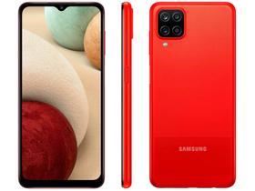 Smartphone Samsung Galaxy A12 64GB Vermelho 4G - 4GB RAM 6,5” Câm. Quadrupla + Selfie 8MP