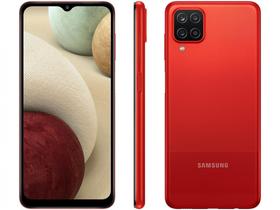 Smartphone Samsung Galaxy A12 64GB Vermelho 4G - Octa-Core 4GB RAM 6,5” Câm. Quádrupla + Selfie 8MP