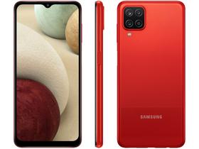 Smartphone Samsung Galaxy A12 64GB Vermelho 4GB RAM 6,5" Câm. Quádrupla + Selfie 8MP Dual Chip