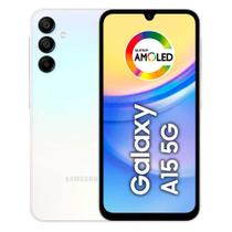 Smartphone Samsung Galaxy A15 256GB 5G 6,5 4GB RAM Câmera Tripla 50MP Selfie 13MP Dual Chip Android 14