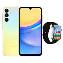 Smartphone Samsung Galaxy A15 256GB 8GB RAM 4G Azul Escuro Tela 6,5 Super AMOLED Smartwatch XV9 Pro Rose Smartphone Samsung Galaxy A15 256GB 8GB RAM 4G Azul Escuro Tela 6,5 Super AMOLED Smartwatch XV9 Pro Rose