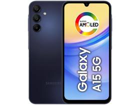 Smartphone Samsung Galaxy A15 6,5" 128GB 5G 4GB RAM Câm. Tripla 50MP + Selfie 13MP 5000mAh Dual Chip