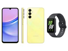 Smartphone Samsung Galaxy A15 6,5” 128GB - Verde Claro + Smartband Galaxy Fit3 Grafite