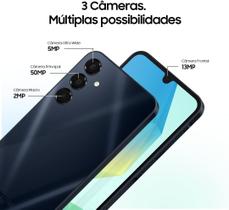 Smartphone Samsung Galaxy A16 4GB RAM, 128GB, Android 13 e sensor de impressão Preto Smartphone Samsung Galaxy A16 4GB RAM, 128GB, Android 13 e sensor de impressão Preto